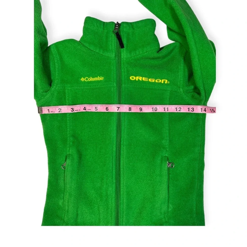 Columbia Fleece Univ. of Oregon Ducks Jacket Green Excellent XS Kids